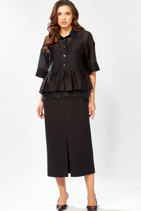 Костюм с платьем KaVaRi 8062 черный двойка #1