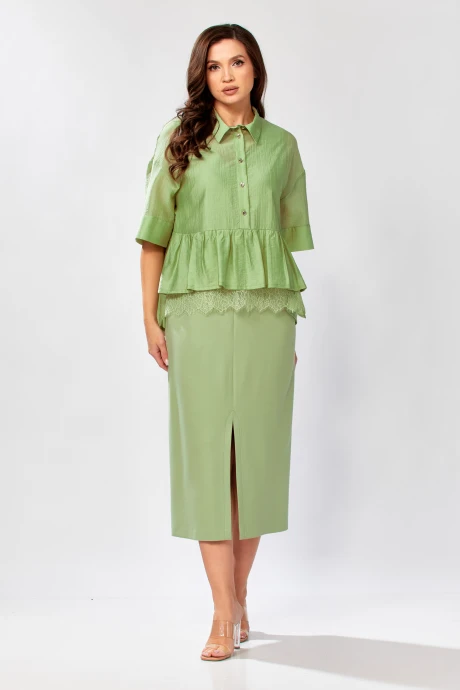 Костюм с платьем KaVaRi 8062.2 олива двойка #1