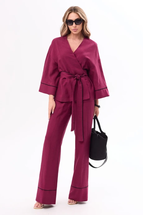 Брючный костюм Golden Valley 6764 бордовый двойка #1