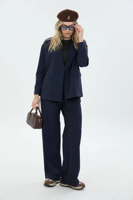 Брючный костюм LM К 178048 синяя полоска двойка #1
