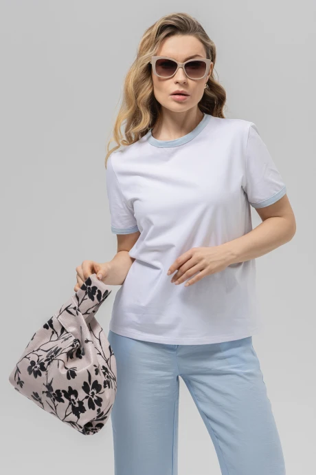 Джемпер (кофта) Romgil РП0131-ХЛ4 белый, нежно-голубой #1