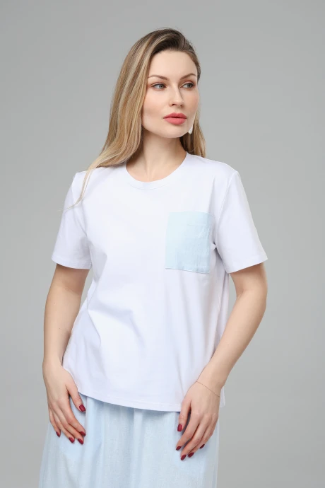 Джемпер (кофта) Romgil РП0132-ХЛ4 белый, голубой #1