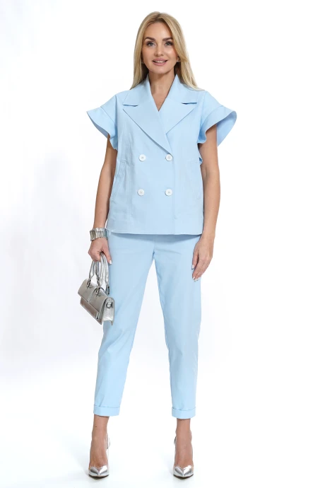 Брючный костюм ALANI COLLECTION 2541 голубой #1