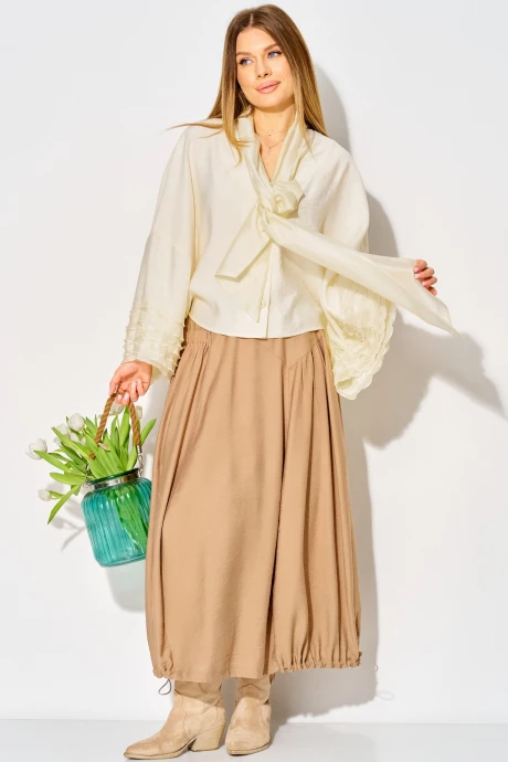 Юбочный костюм LAIKONY 934 жемчужный +миндаль #1