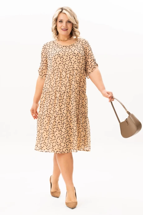 Платье Algranda 4150 Черный, бежевый #1