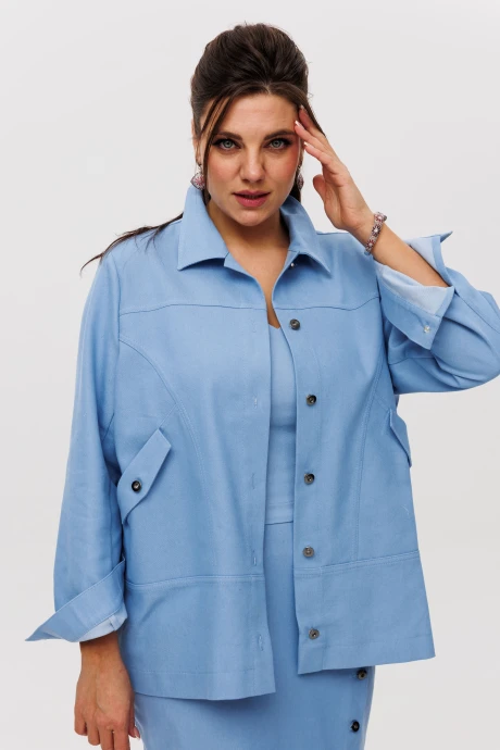 Рубашка *Распродажа Anelli 1466 небесная #1