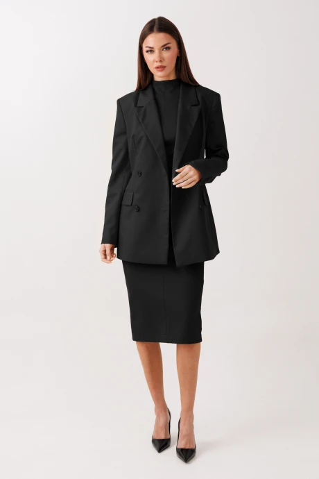 Костюм с платьем V&N Fashion 1109 черный двойка #1