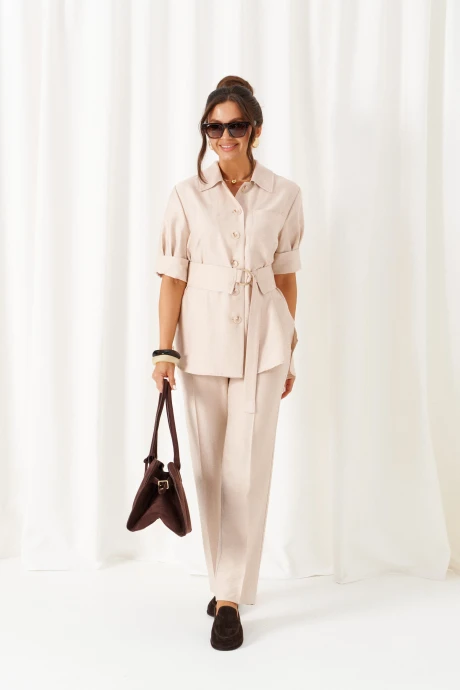 Брючный костюм Beautiful&Free 6450 бежевый двойка #1