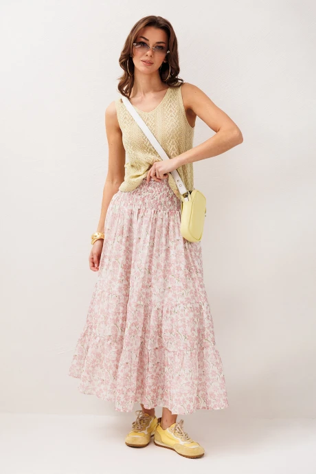 Юбка Buter 3299 розовый цветы #1