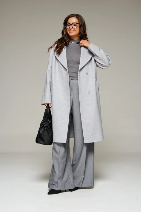 Пальто *Распродажа Beautiful&Free 7024 светло-серый #1