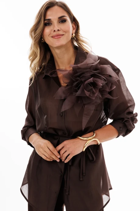 Блузка *Распродажа EOLA 2906 темный_шоколад #1