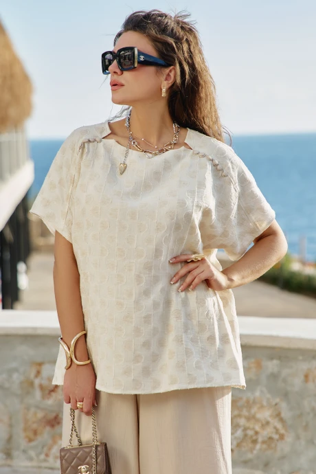 Блузка Vittoria Queen 28663бл бежевый #1