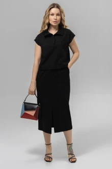 Юбочный костюм Romgil РП0133-ХЛ4 черный двойка
