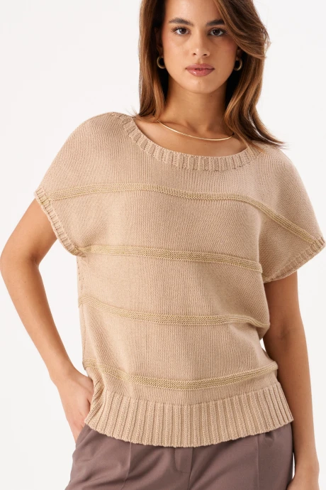 Джемпер (кофта) Romgil РВ0177-ХМ2 крем-брюле, золото #1