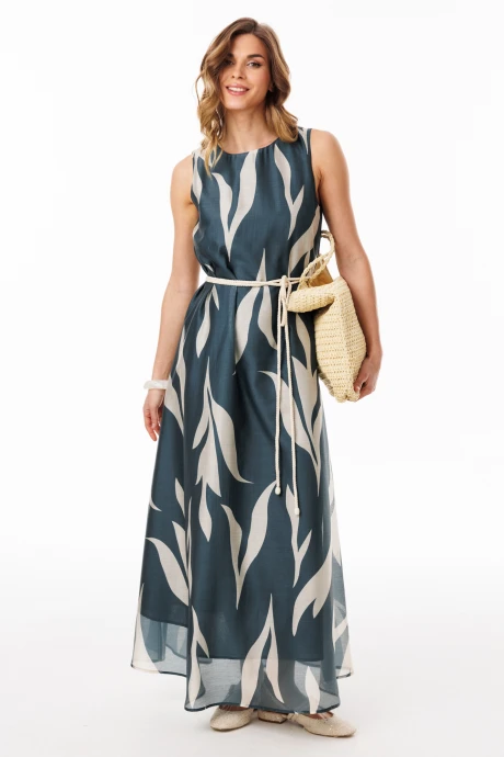 Платье EOLA 3078 изумруд с рисунком #1