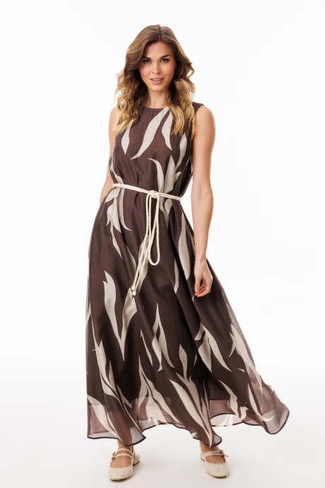 Платье EOLA 3078 шоколадный с рисунком #1