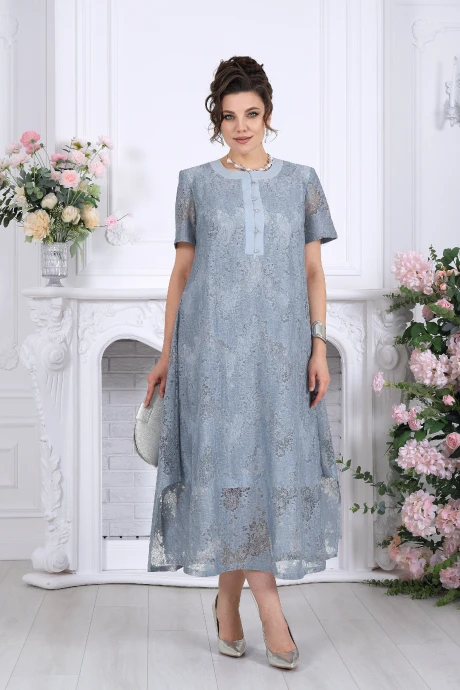 Платье Нинель Шик 6118 небесный #1