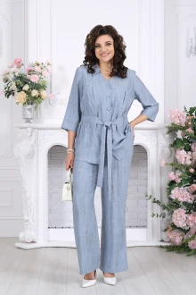 Брючный костюм Нинель Шик 7520 небесный двойка