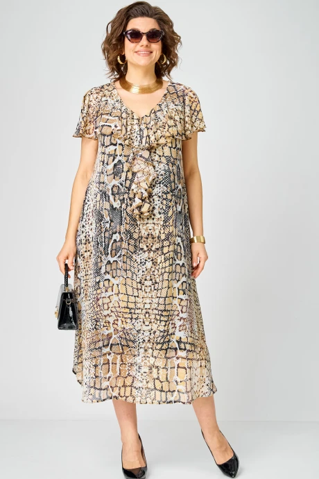Платье EVA GRANT 7234 принт_питон #1