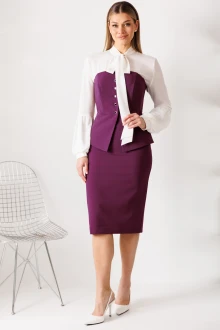 Юбочный костюм Мода-Юрс 26-2963 фиолетовый