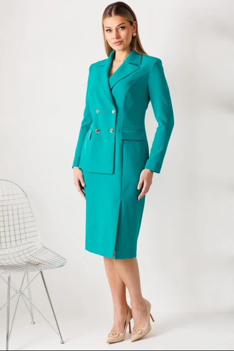 Платье Мода-Юрс 26-2967 бирюза #1