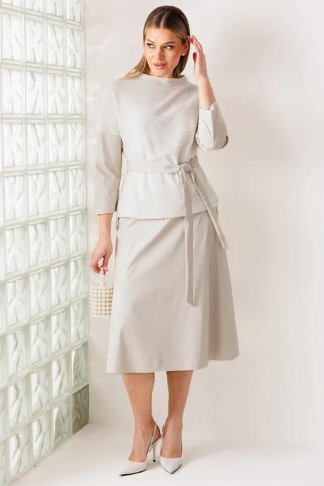 Юбочный костюм Мода-Юрс 26-2718 белый #1