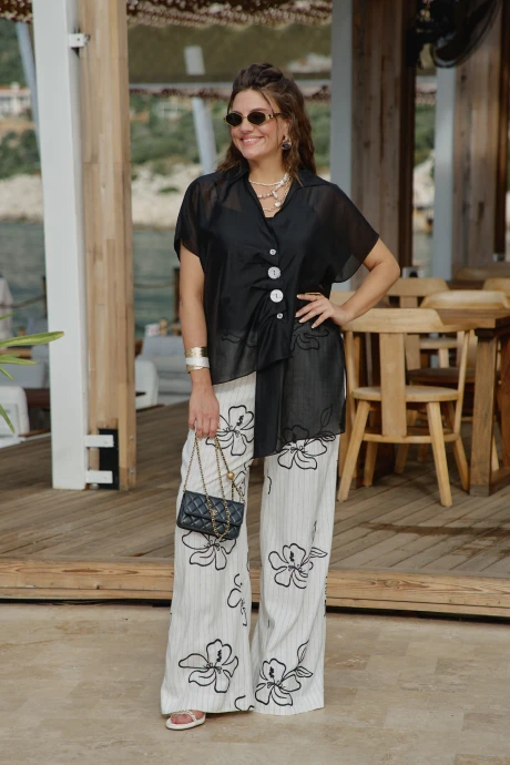 Брюки Vittoria Queen 29093бр черный, молочный #1