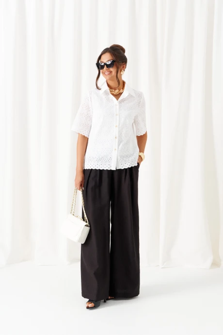 Брючный костюм Beautiful&Free 6463 бело-черный двойка #1