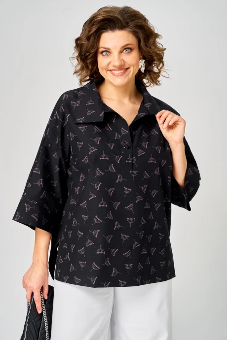 Блузка *Распродажа Michel Chic 786 черный, зонтик #1