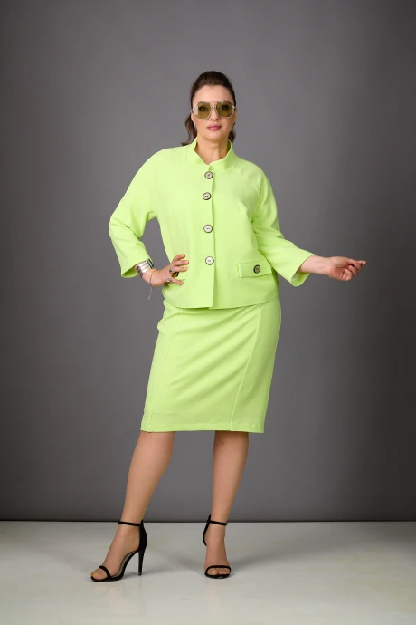 Юбочный костюм Rosheli 1179 салатовый двойка #1