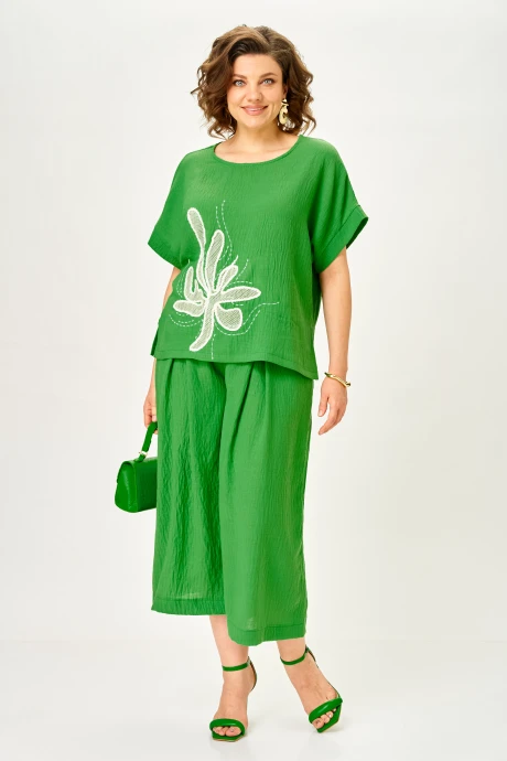 Брючный костюм Michel Chic 1451 весенняя зелень двойка #1