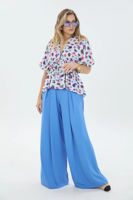 Брючный костюм LM К 8187 цветная лазурь двойка #1