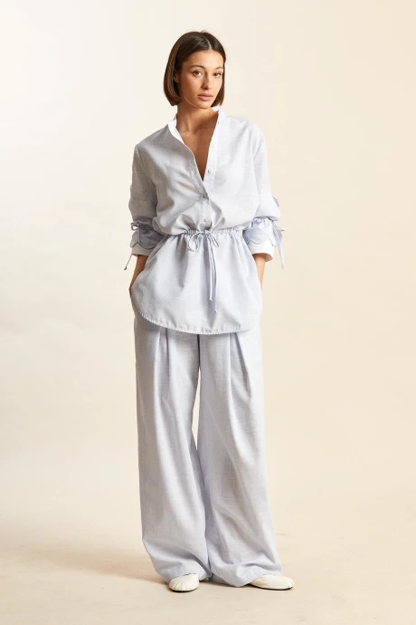 Блузка RIVOLI 2479 бело-голубой #1