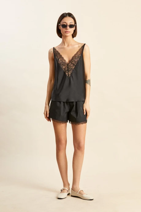 Костюм с шортами RIVOLI 9038 черный двойка #1