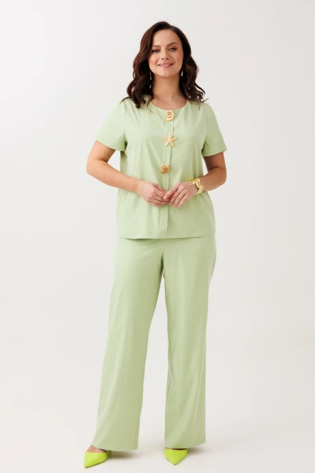 Брючный костюм Мублиз 323 фисташка #1