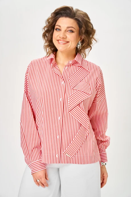 Блузка *Распродажа Michel Chic 798 полоска красная #1