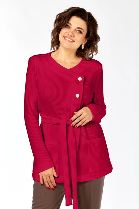 Кардиган *Распродажа Элль-стиль 2417/1 а красный #1