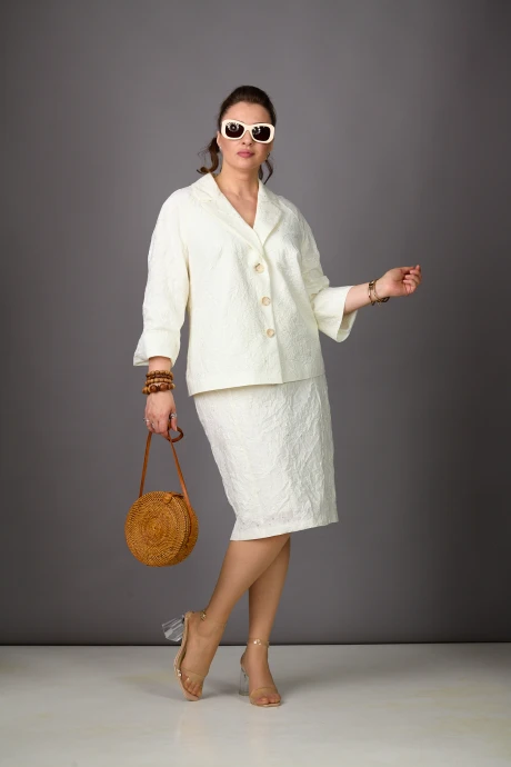 Юбочный костюм Rosheli 1181 молочный двойка #1