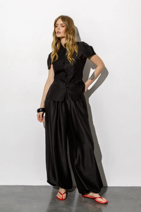 Брючный костюм PiRS 6739 черный двойка #1