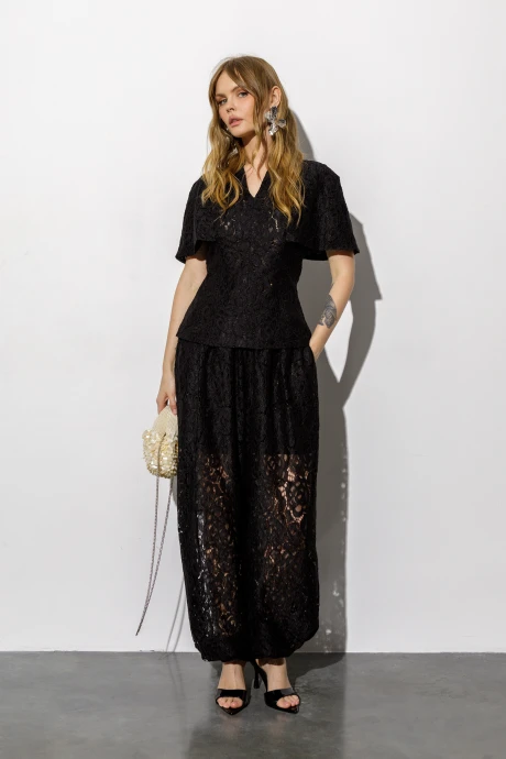 Брючный костюм PiRS 6766 черный двойка #1