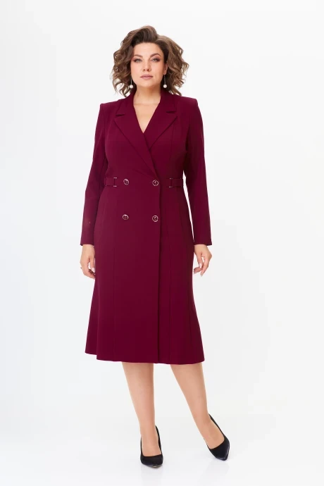 Платье *Распродажа Anastasia Mak 1121 винный #1