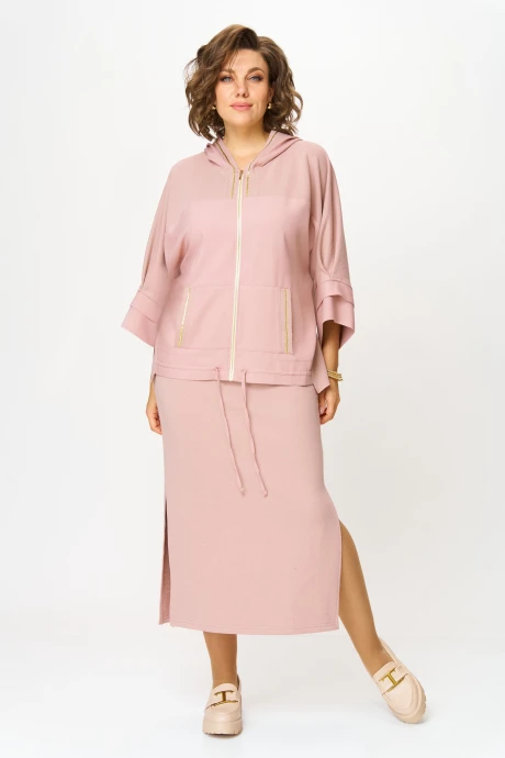 Юбочный костюм Anastasia 1224.1 пудровый двойка #1