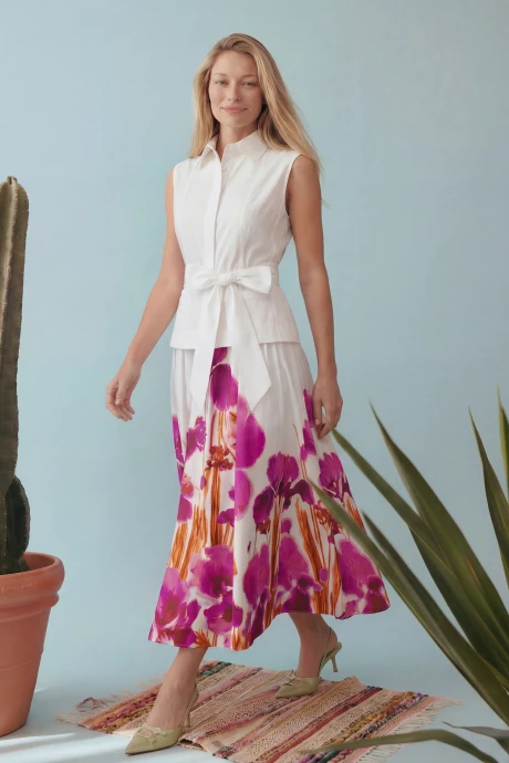 Платье Lokka 1923 белый, фиолетовый, бордо #1
