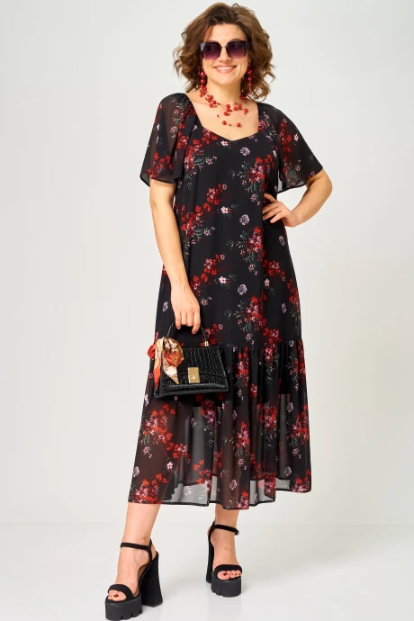 Платье EVA GRANT 7246 принт_цветочек #1