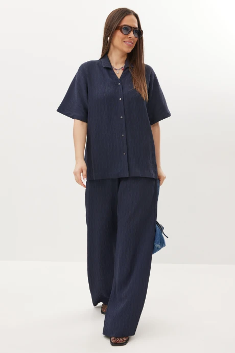 Брючный костюм Магия Моды 2718 синий двойка #1