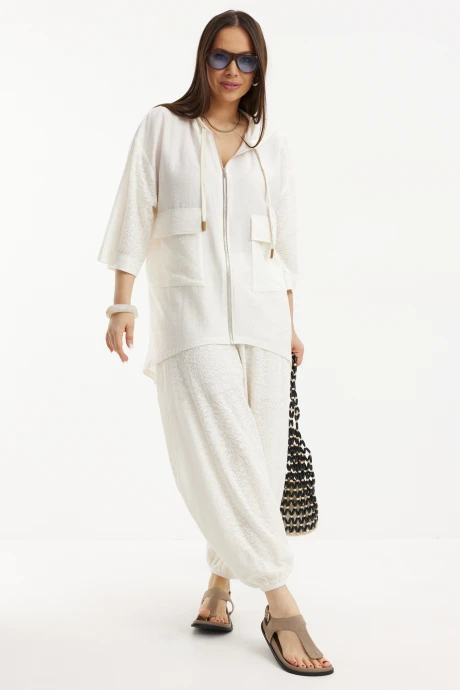 Брючный костюм Магия Моды 2722 молочный двойка #1