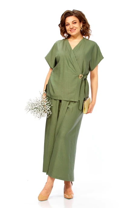 Брючный костюм Diamant 2173 олива #1