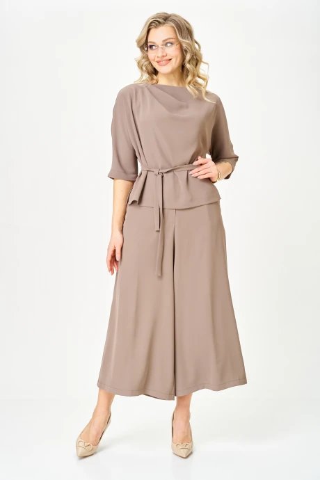 Брючный костюм TVIN 7873 мокко двойка #1