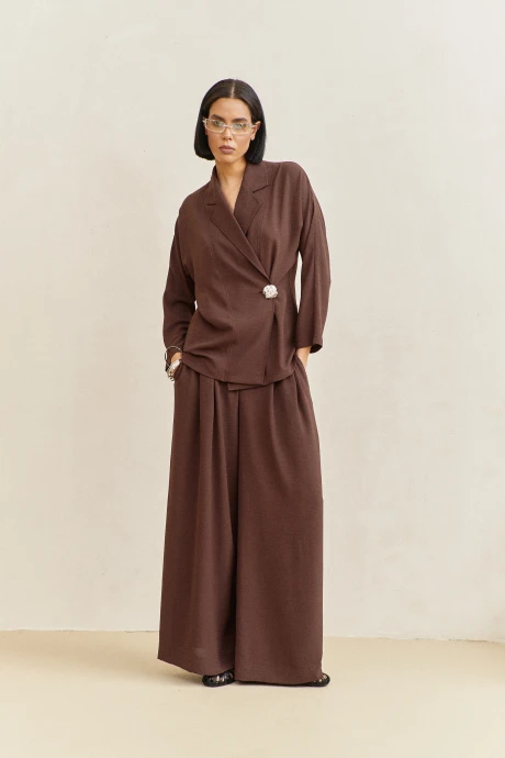 Брючный костюм FLAIM 2115 коричневый #1