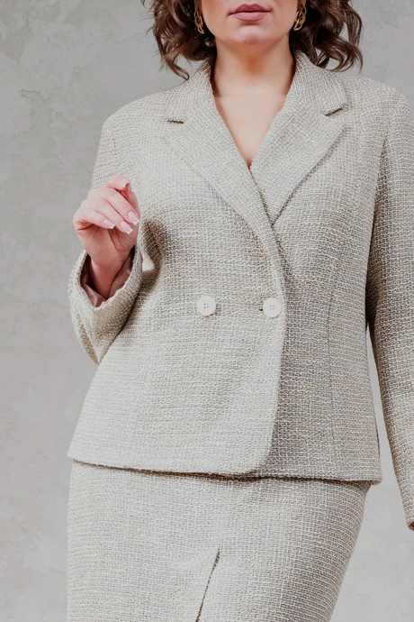 Жакет (пиджак) Erika 1679-1 бежевый #1